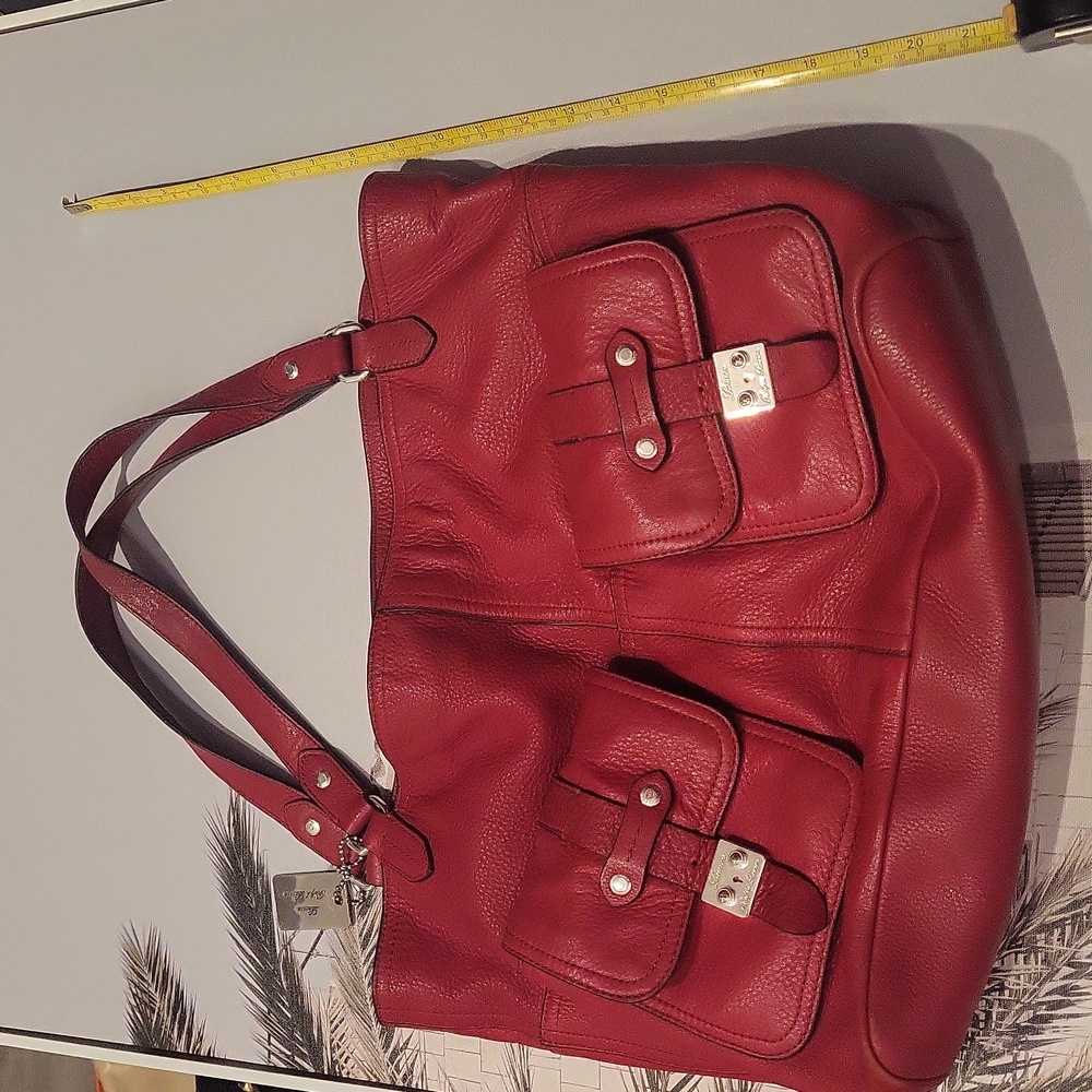 Ralph Lauren Red Tote Bag Office Weekend Tote